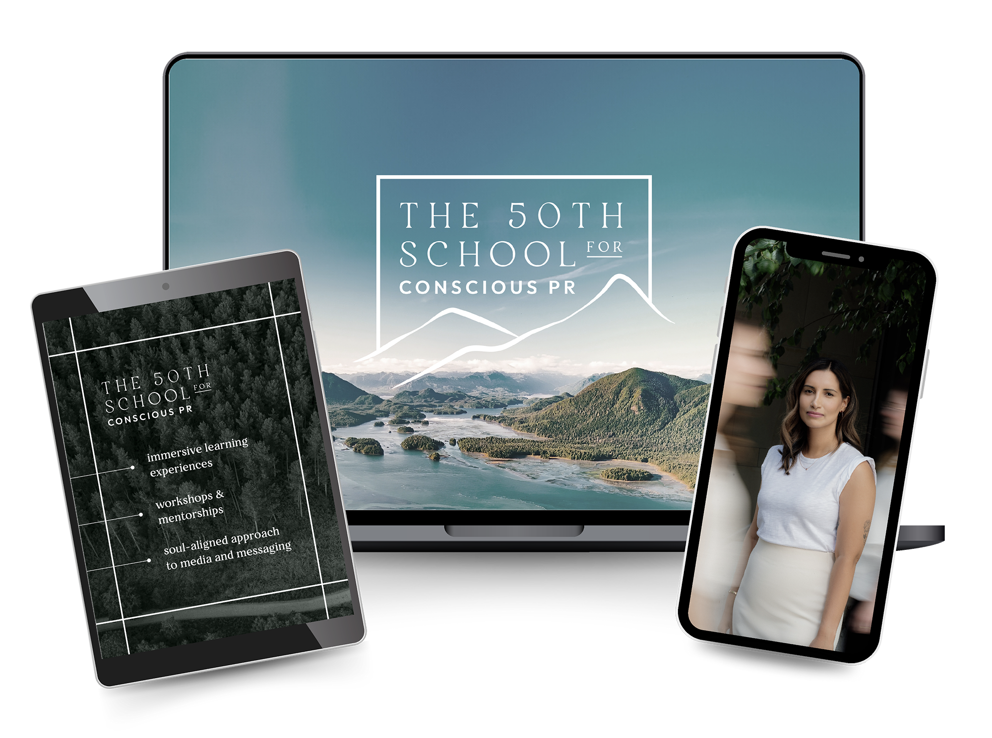 50th School of Conscious PR-MaterialsMockup